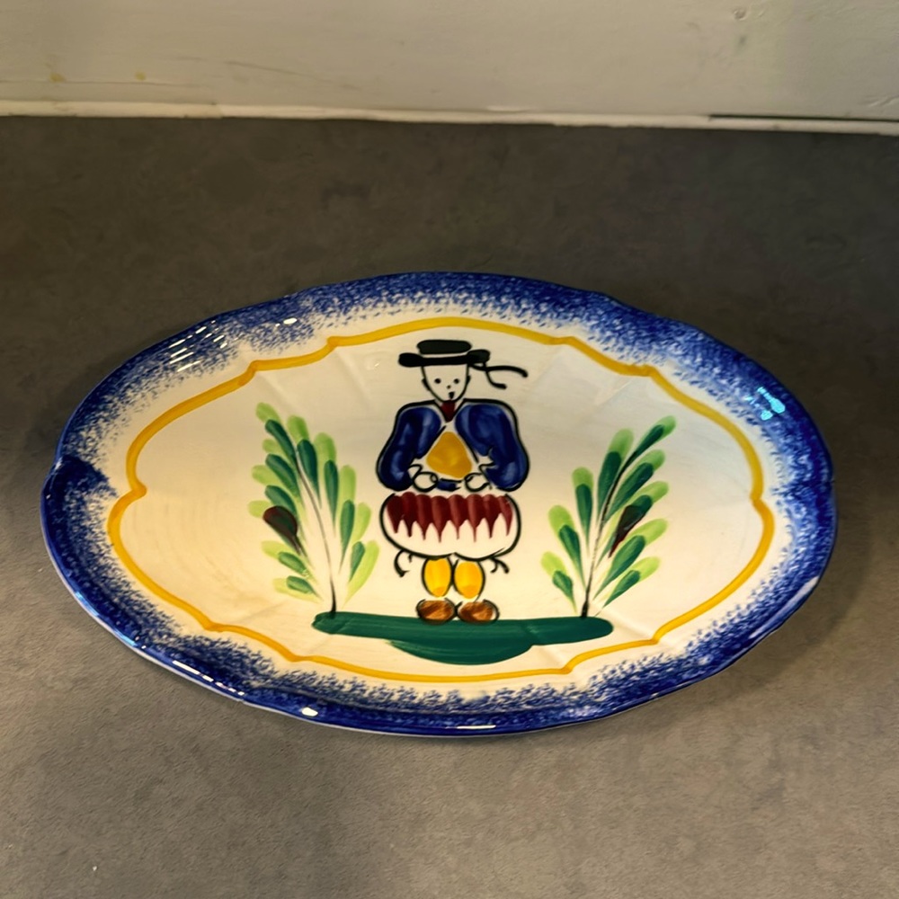 Vintage Henry Quimper small oval tray